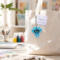 Porte-clés en acrylique personnalisés HanXin Boutique Cosmic Cuties, série Fruits et Aliens, vente en gros, fournisseur d'usine, en vrac