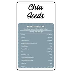 Graines de Chia Premium Amayu 200g |   Superaliment 100% naturel à base de plantes |   Riche en oméga 3, en fibres et en protéines |   Graines saines végétaliennes - Product Image 2