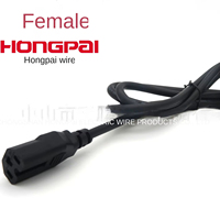 Cordon d'alimentation arrière à trois prises standard national CCC câble en PVC à trois conducteurs broche en cuivre pur HONGPAI HPC-01 100cm 10A 220V pour mobile