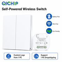 Cinétique électrique 1/2gang RF 433 interrupteurs de lumière sans fil étanche PC Boards panneau AC Push auto-alimenté maison 10A Max. Courant