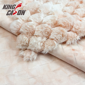 ผ้าขนกระต่ายลายไท-ได แบบด้านเดียว ลายกระดองเต่า ผลิตโดยโรงงานคิงเคสัน ทนทาน นุ่ม สบายผิว เหมาะสำหรับทำผ้าห่ม - Product Image 2