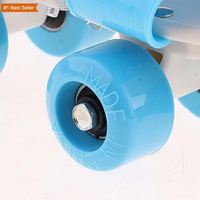 Patins à roulettes réglables pour enfants Istaride - Roulements silencieux - Utilisation hiver/printemps/automne/été - Cuir microfibre