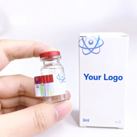Étiquette de flacon en verre holographique en plastique 15 ml 20 ml Pharmaceutique Cosmétique Résistante aux UV Marque Holographique Haute Qualité