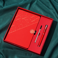 Comment vendre Premium Pu cuir journal couverture rigide cahier et stylo cadeau ensemble Logo personnalisé planificateur