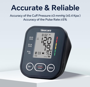 เครื่องวัดความดันโลหิตดิจิตอล <span class=keywords><strong>Sinocare</strong></span> หน้าจอ LCD ขนาดใหญ่ พร้อมหน่วยความจำ วัดความดันโลหิต พร้อมสายรัดแขน - Product Image 1
