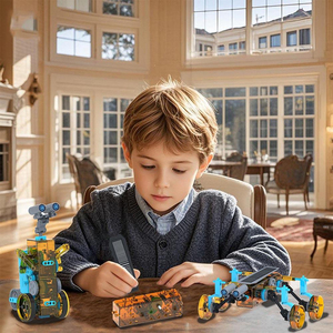 Kit de Construcción de Robot Solar con Control Remoto STEM 31 en 1, Experimento Científico <span class=keywords><strong>para</strong></span> Niños, Proyecto Robótico Solar DIY, Juguete de Construcción - Product Image 4