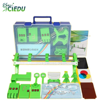 Kit d'expériences d'optique SCIEDU pour collégiens – Banc optique, imagerie par trou d'aiguille, lentilles concaves et convexes, boîte d'expériences optiques