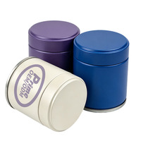 Boîte en fer blanc ronde personnalisable avec logo, pour poudre de matcha, avec revêtement de qualité alimentaire, sans BPA, hermétique