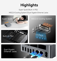 Mini PC Beelink EQR7 con Ryzen 7 7735U, 24 GB de RAM, 1 TB SSD, WiFi 6, BT 5.2, 4K, LAN de 2.5G y 1000M, Pantalla Dual, Ideal para Uso Familiar