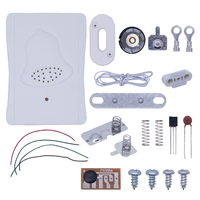 (Piezas de repuesto) Kit de timbre musical Ding Dong con conjunto de carcasa, accesorios de componentes electrónicos para entrenamiento de soldadura DIY.