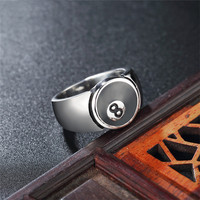 Bague en acier inoxydable de style punk vintage, taille 6-12, bijoux tendance, hip hop, rock, bagues pour femmes et hommes