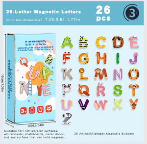 Éducation précoce des enfants Puzzles cognitifs coloré en bois lettre Animal numéro autocollants <span class=keywords><strong>jeu</strong></span> enfants cadeaux jouets éducatifs - Product Image 6