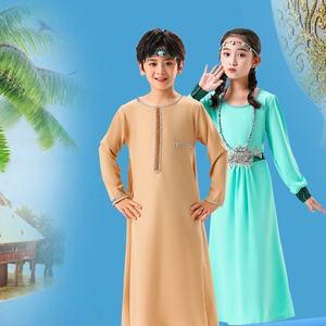 Lujo Nuevo Pretty Children Boys Robe Vestidos largos para niñas Disfraces de rendimiento étnico para niños - Product Image 1