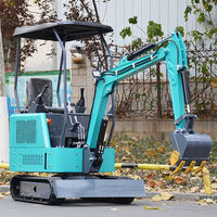 Livraison gratuite, mini-excavatrice multifonctionnelle chinoise bon marché de 1,8 tonne, excavatrice compacte à haute efficacité