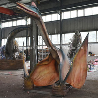 Modèle ou exposition animatronique de Quetzalcoatlus pour parc à thème sur les dinosaures, décorations de dinosaures volants grandeur nature pour extérieur