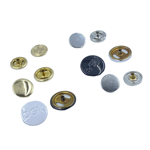 Nhà sản xuất nút kim loại mạ đen bạc vàng đồng thau hợp kim kẽm, nút bấm cài áo khoác quần áo - Product Image 2