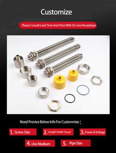 DN40 DN50 Tauchsieder Elektrisches Heizelement 220 380V Edelstahl 304 Heizstab für Thermalöl Industrie-Wassertank-Boiler mit 115er Flansch - Product Image 5