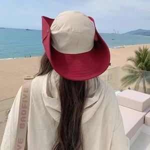 Praiano Bucket <b>Hat</b> Wide Brim Sun Protection Outdoor Hiking <b>Hat</b> Breathable Cotton Adult Spring <b>Summer</b> - Product Image 5