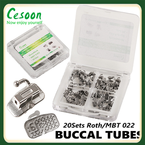 Tube buccal orthodontique <span class=keywords><strong>dentaire</strong></span> <span class=keywords><strong>pour</strong></span> 1ère <span class=keywords><strong>molaire</strong></span>, monobloc adhésible, non convertible, Roth MBT 0.022, hygiène buccale - Product Image 6