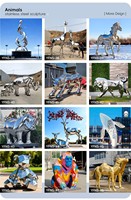 Sculpture de chien YOUFINE en acier inoxydable 304/316 poli miroir, Labrador géométrique assis pour la décoration de parcs