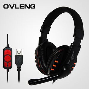 Auriculares Ovleng Q7 con micrófono, USB, cableados, para juegos, música y uso empresarial. - Product Image 4