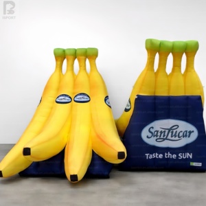 Modèle de banane gonflable géant avec texte personnalisé, LED lumineuses, fruit tropical gonflable pour la décoration de centre commercial/événement/exposition/fête - Product Image 6