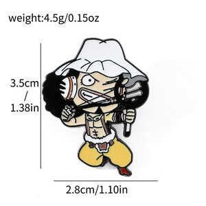 Divertido anime una pieza aleación insignia Zoro Sanji Nami Luffy pines - Product Image 2