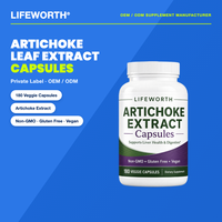 LIFEWORTH 500mg Kapsul Ekstrak Artichoke Vegan Pasokan Grosir untuk Mendukung Kesehatan Pencernaan
