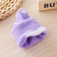 Gants d'hiver en gros pour enfants, gants en peluche chat de dessin animé pour enfants, gants doux et chauds à cinq doigts, résistants au froid