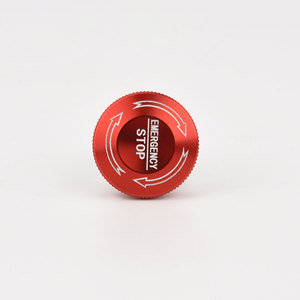 Interruptor de botón pulsador metálico de 22 mm con retención, paro de emergencia rojo tipo hongo - Product Image 3