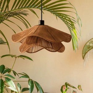 Hemp Rope Chandelier Oval E27 <b>Led</b> <b>Light</b> Source Switch Control Single Head <b>For</b> Tea <b>Room</b> Guesthouse Restaurant Bedroom - Product Image 5