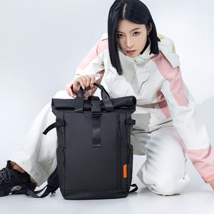 Trendy Unisex <b>Backpack</b> with Large Capacity Foldable Roll-Top Expandable Design for Outdoor Travel and Leisure - Product Image 6