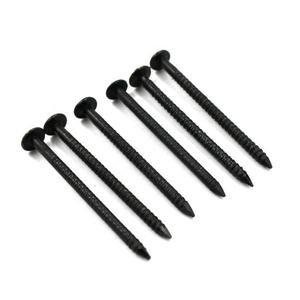 Black Roofing Ring Shank <b>Nails</b> Flat Head <b>Iron</b> for Tile Roofing Construction - Product Image 1