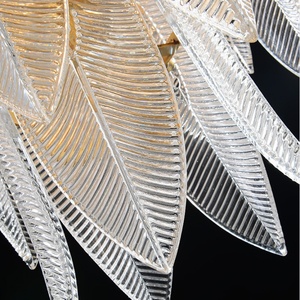 <span class=keywords><strong>Lustre</strong></span> en verre à plumes, design nordique moderne, inspiré de la nature, pour restaurant, salle à manger haut de gamme, galerie d'art, condo de luxe - Product Image 5