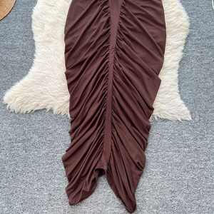 Vestido Maxi Halter Y2K de Otoño 2025 para Mujer, Ajustado a la Cadera, Tejido Transpirable con Encaje - Product Image 3