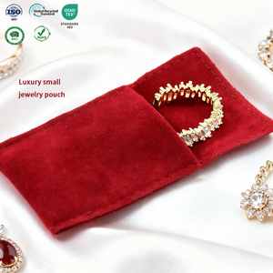 กระเป๋าใส่เครื่องประดับกำมะหยี่แบบมีฝาปิด ขนาด 4.5*5 ซม. สีสันปรับแต่งได้ตามสั่ง ยี่ห้อ Eastsunshine ขายดี คุณภาพสูง หรูหรา แบบซองจดหมาย - Product Image 1