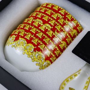 Juego de Vajilla de Porcelana de Lujo para 6 Personas, Hecho a Mano, Platos de Cerámica Promocionales, Tazón para Ensalada y Cuchara para Fiestas - Product Image 1