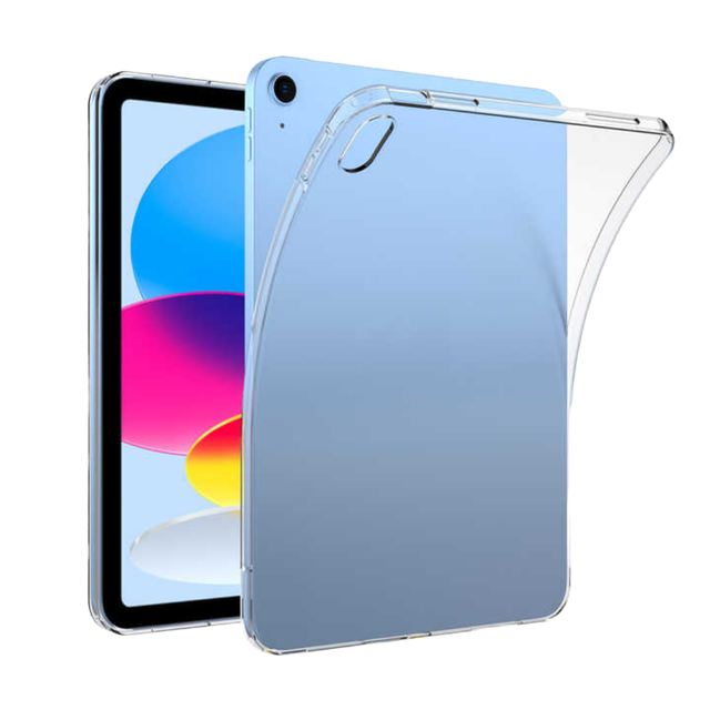 Silm Transparent Black Soft TPU Silicone Tablet Case for iPad Mini 7 & Mini 6 Anti-yellowing Shockproof Flexible Kids Covers