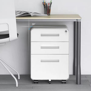 Piédestal mobile en métal sous le bureau armoire de rangement mobile multifonctionnelle en acier avec roues et verrouillage - Product Image 2