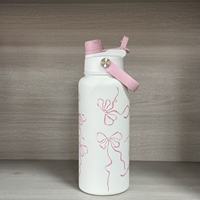 Bouteille d'eau isotherme en acier inoxydable 32 oz avec logo personnalisé, anti-fuite, gourde sport sous vide avec poignée, anti-poussière, pour les modernes