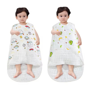 Sac de couchage pour enfants anti-coup de pied à motif de dessin animé avec <span class=keywords><strong>double</strong></span> couche de <span class=keywords><strong>gaze</strong></span> <span class=keywords><strong>en</strong></span> coton - Product Image 1