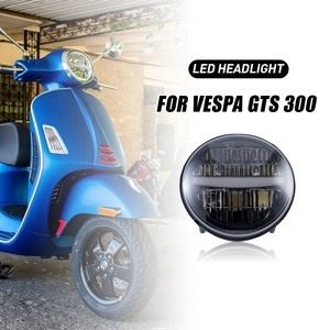 Yongjin ไฟหน้า LED สีดำแบบดั้งเดิมสำหรับรถเวสป้า GTS300 Gts 300 - Product Image 1