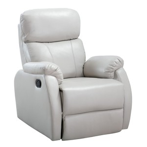 Fauteuil inclinable électrique en cuir orange, siège individuel avec fonction de massage pour la détente et le confort à la maison - Product Image 4