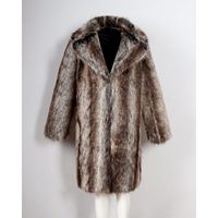 Manteau long d'hiver pour homme en fausse fourrure de renard, écologique, respirant, chaud, imperméable, parka, trench-coat