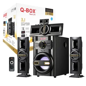 Q-BOX Q-503 New modle who sale 3.1 5.1 7.1 ch karaoke player home theatre speaker system hot