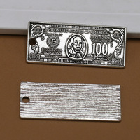 Pendentifs Bijoux Accessoires Trouver US 100 Dollars Forme DIY Faire Antique Argent Zinc Alliage Charme