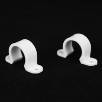 Clips de tuyau en plastique de couleur noire blanche directe d'usine Clip en PVC 20mm