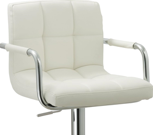 Modern <b>Adjustable</b> Swivel Arm <b>Bar</b> <b>Stool</b> with Cushion Metal Base Home <b>Bar</b> & Hotel Use - Product Image 3