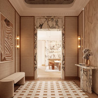 Mosaïque de tapis en pierre naturelle, mosaïque de sol en jet d'eau, carrelage de sol en marbre blanc et doré