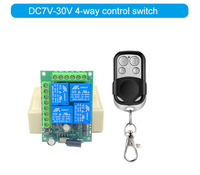 Module de relais RF 433 MHz à 4 canaux avec télécommande sans fil 12 V/24 V CC pour carte de commande de moteur de barrière de portail automatique